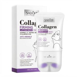 Ліфтинг-крем для шиї та декольте з масажною роликовою насадкою SADOER Collagen Lifting Neck Cream, 110ml