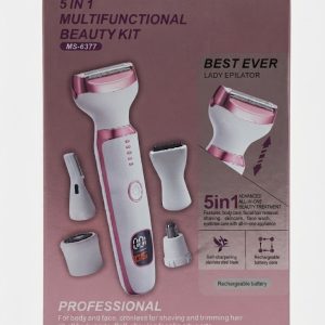 Жіночий багатофункціональний тример-епілятор 5 в 1 Multifunctional Beauty Kit MS-8377 (Біло-рожевий)